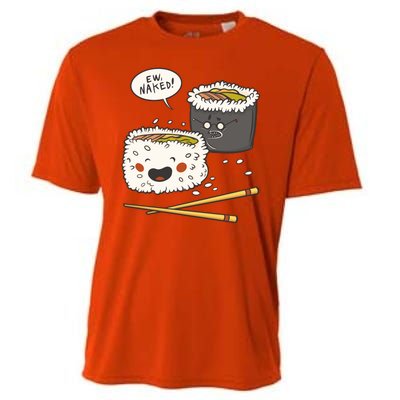 Ew Naked Funny Sushi Cooling Performance Crew T-Shirt