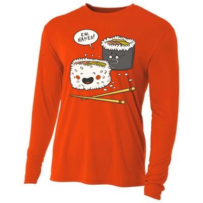 Ew Naked Funny Sushi Cooling Performance Long Sleeve Crew