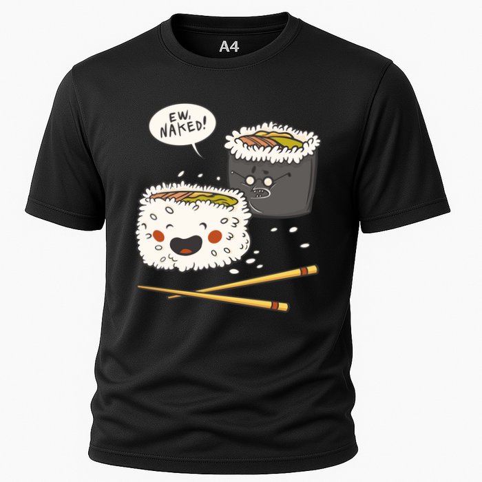 Ew Naked Funny Sushi Cooling Performance Crew T-Shirt