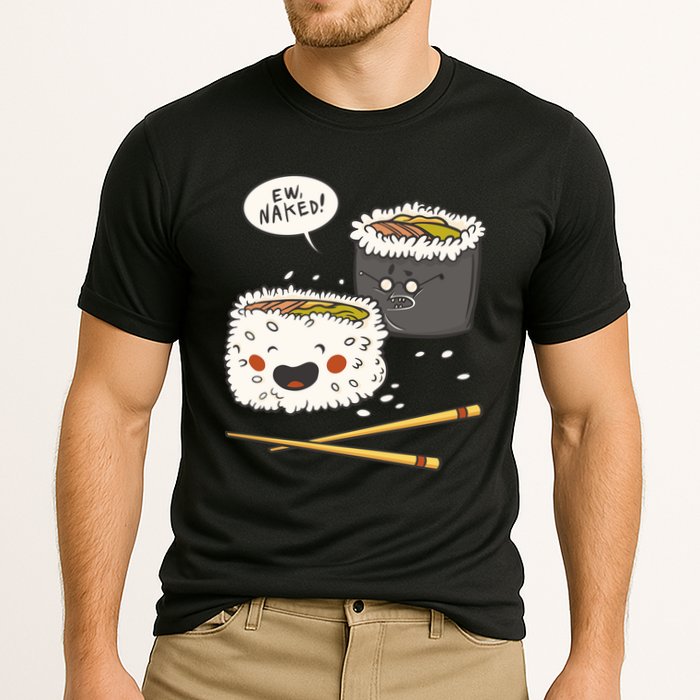 Ew Naked Funny Sushi Cooling Performance Crew T-Shirt