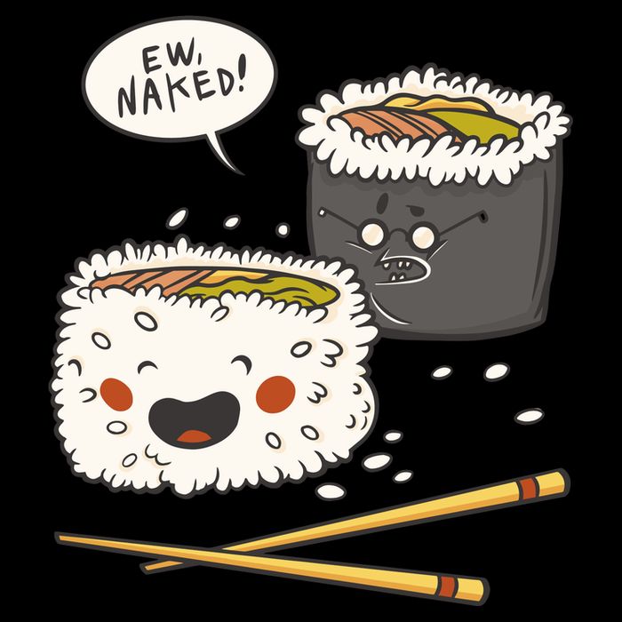 Ew Naked Funny Sushi Cooling Performance Crew T-Shirt