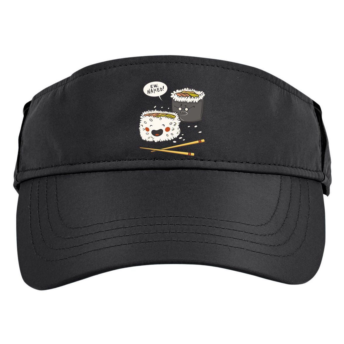 Ew Naked Funny Sushi Adult Drive Performance Visor