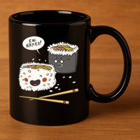 Ew Naked Funny Sushi 11oz C Handle Ceramic Mug