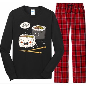 Ew Naked Funny Sushi Long Sleeve Pajama Set