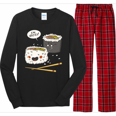 Ew Naked Funny Sushi Long Sleeve Pajama Set