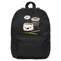 Ew Naked Funny Sushi 16 in Basic Backpack