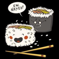 Ew Naked Funny Sushi 16 in Basic Backpack