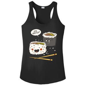 Ew Naked Funny Sushi Ladies PosiCharge Competitor Racerback Tank