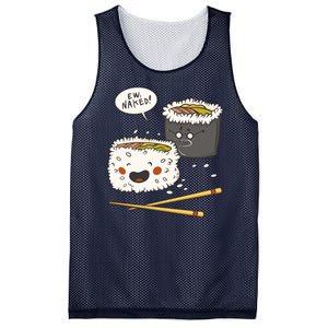 Ew Naked Funny Sushi Mesh Reversible Basketball Jersey Tank