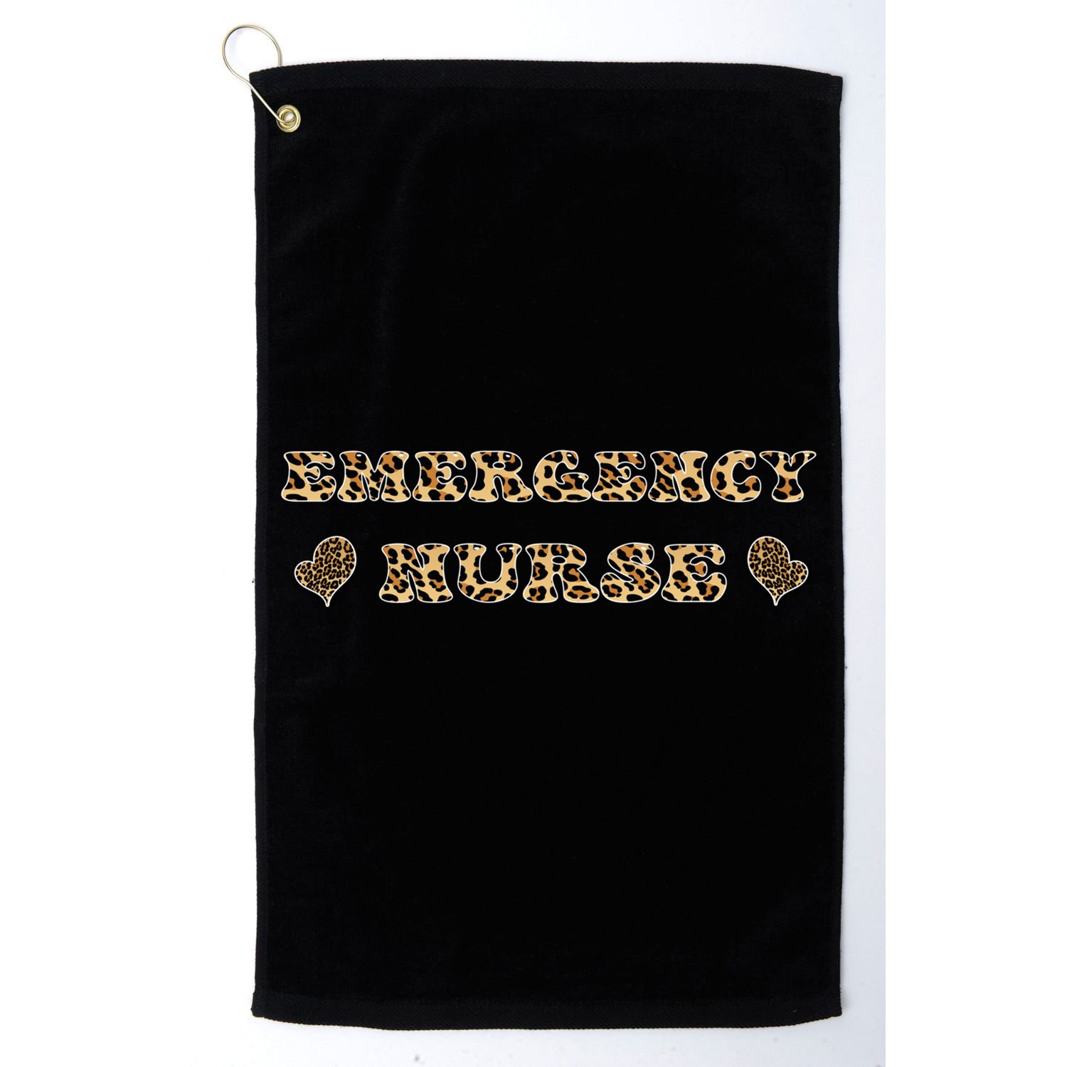Emergency Nurse For Super Nurse Leopard Font Gift Golf Towel