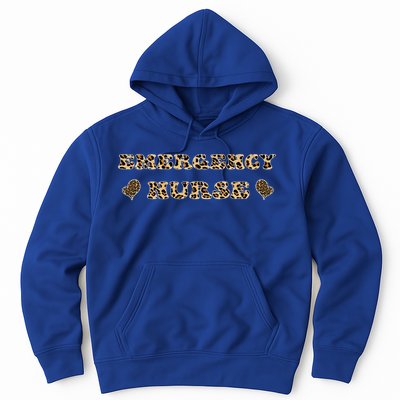 Emergency Nurse For Super Nurse Leopard Font Gift Hoodie
