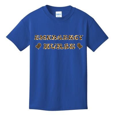 Emergency Nurse For Super Nurse Leopard Font Gift Kids T-Shirt