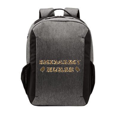 Emergency Nurse For Super Nurse Leopard Font Gift Vector Backpack