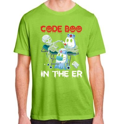 Er Nurse Funny Er Nurse Great Gift Halloween Code Boo In The Er Gift Adult ChromaSoft Performance T-Shirt