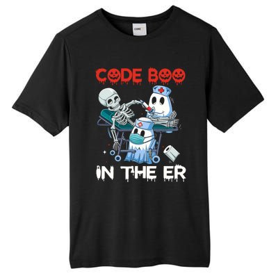 Er Nurse Funny Er Nurse Great Gift Halloween Code Boo In The Er Gift Tall Fusion ChromaSoft Performance T-Shirt