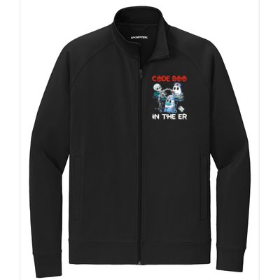 Er Nurse Funny Er Nurse Great Gift Halloween Code Boo In The Er Gift Stretch Full-Zip Cadet Jacket