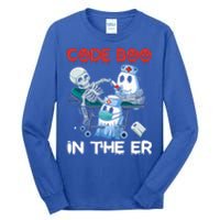 Er Nurse Funny Er Nurse Great Gift Halloween Code Boo In The Er Gift Tall Long Sleeve T-Shirt