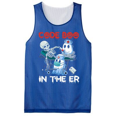 Er Nurse Funny Er Nurse Great Gift Halloween Code Boo In The Er Gift Mesh Reversible Basketball Jersey Tank