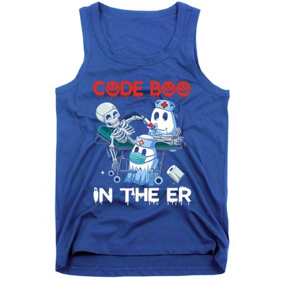 Er Nurse Funny Er Nurse Great Gift Halloween Code Boo In The Er Gift Tank Top