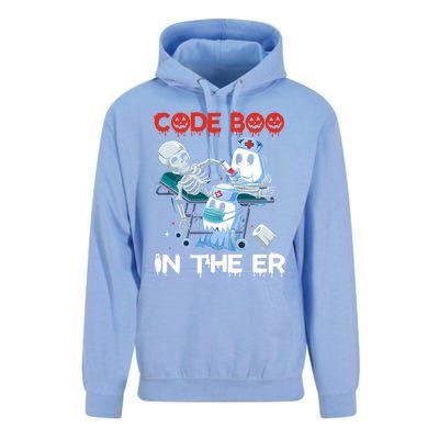 Er Nurse Funny Er Nurse Great Gift Halloween Code Boo In The Er Gift Unisex Surf Hoodie