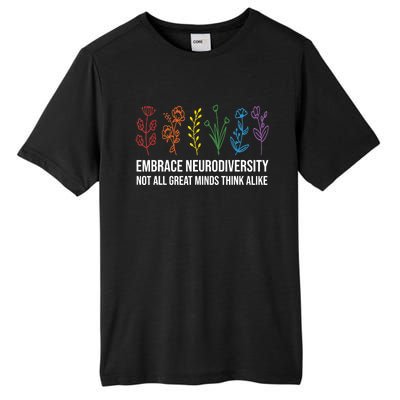 Embrace Neurodiversity flower Autism Awareness Mom Gifts Tall Fusion ChromaSoft Performance T-Shirt