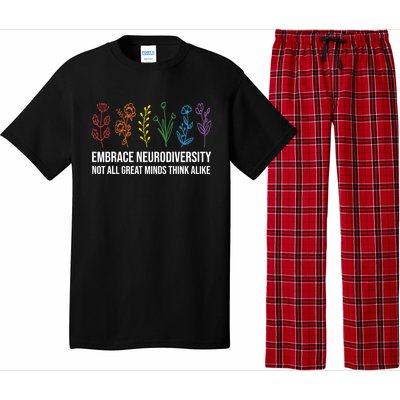 Embrace Neurodiversity flower Autism Awareness Mom Gifts Pajama Set