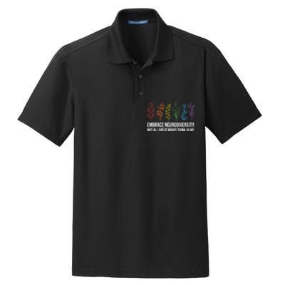 Embrace Neurodiversity flower Autism Awareness Mom Gifts Dry Zone Grid Polo