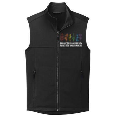 Embrace Neurodiversity flower Autism Awareness Mom Gifts Collective Smooth Fleece Vest