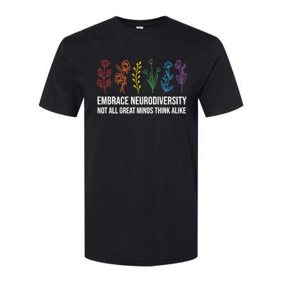 Embrace Neurodiversity flower Autism Awareness Mom Gifts Softstyle CVC T-Shirt