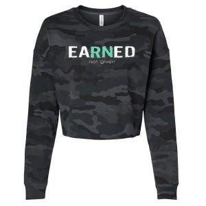 Earned Not Given Rn Nurse Pride Hooded Gift Cropped Pullover Crew