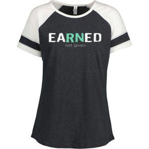 Earned Not Given Rn Nurse Pride Hooded Gift Enza Ladies Jersey Colorblock Tee