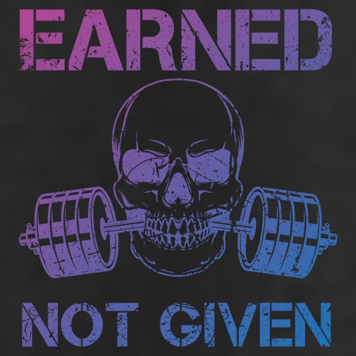 Earned Not Given Weightlifting Gym Workout Motivational Great Gift Golf Towel