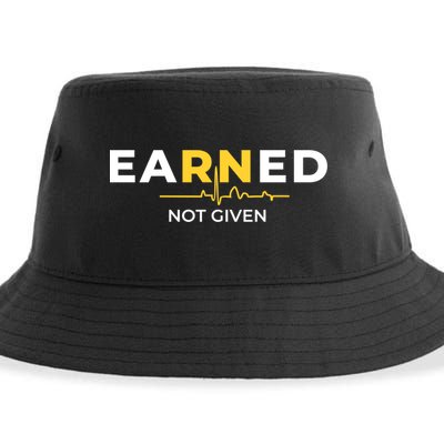 Earned Not Given Registered Nurse Gift Sustainable Bucket Hat