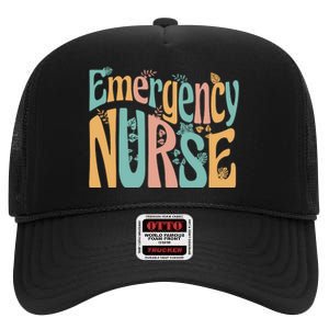 Emergency Nurse Groovy High Crown Mesh Back Trucker Hat