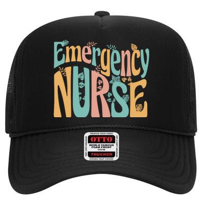 Emergency Nurse Groovy High Crown Mesh Back Trucker Hat