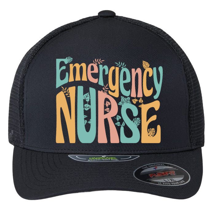 Emergency Nurse Groovy Flexfit Unipanel Trucker Cap