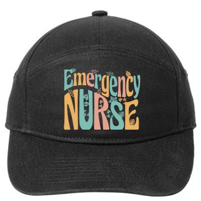 Emergency Nurse Groovy 7-Panel Snapback Hat