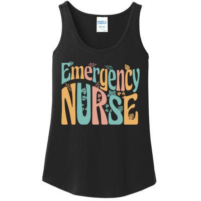 Emergency Nurse Groovy Ladies Essential Tank