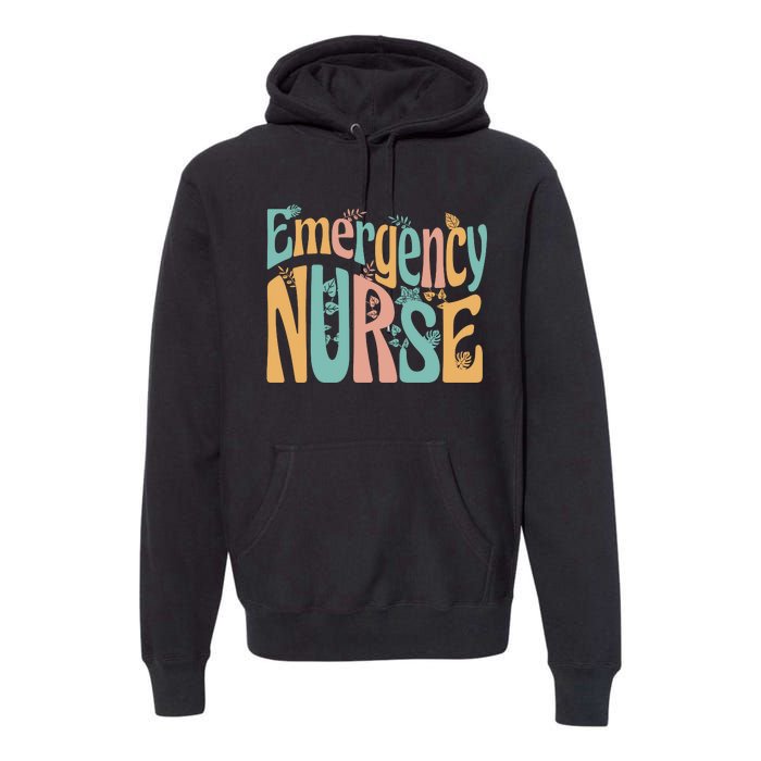 Emergency Nurse Groovy Premium Hoodie