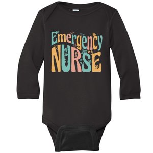 Emergency Nurse Groovy Baby Long Sleeve Bodysuit