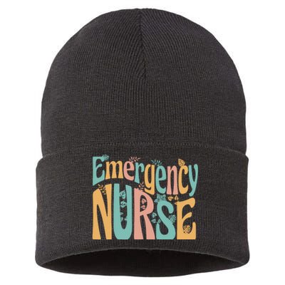 Emergency Nurse Groovy Sustainable Knit Beanie