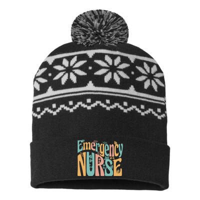 Emergency Nurse Groovy USA-Made Snowflake Beanie