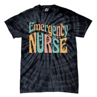 Emergency Nurse Groovy Tie-Dye T-Shirt