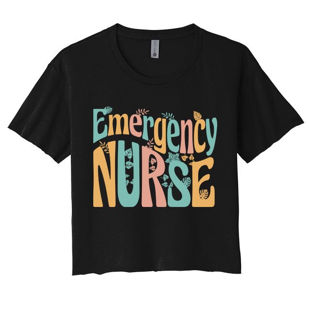 Emergency Nurse Groovy Crop Top