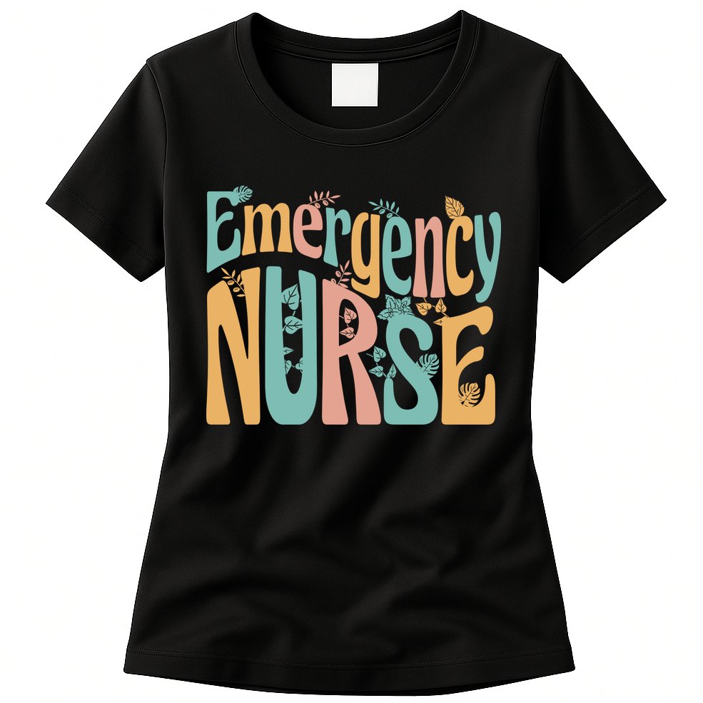 Emergency Nurse Groovy Womens T-Shirt