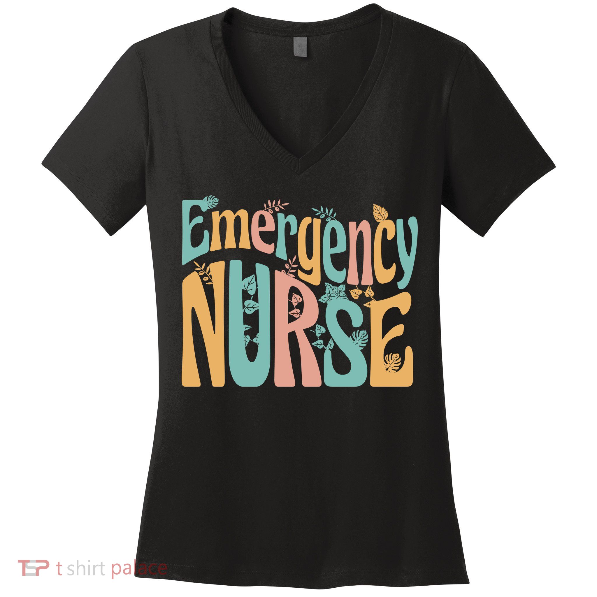 Emergency Nurse Groovy Women's V-Neck T-Shirt