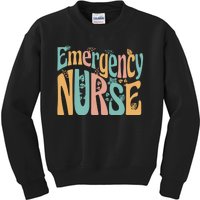 Emergency Nurse Groovy Kids Sweatshirt