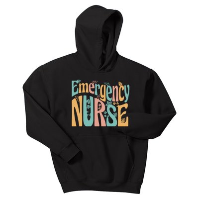 Emergency Nurse Groovy Kids Hoodie