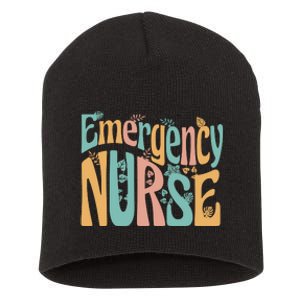 Emergency Nurse Groovy Short Acrylic Beanie