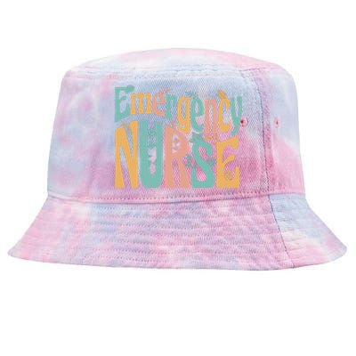 Emergency Nurse Groovy Tie-Dyed Bucket Hat